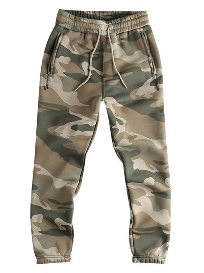 Thickened American Style Casual Camouflage Pants Men's Slim Fit Sports Joggers Long Trousers Wear Resistant Autumn Winter