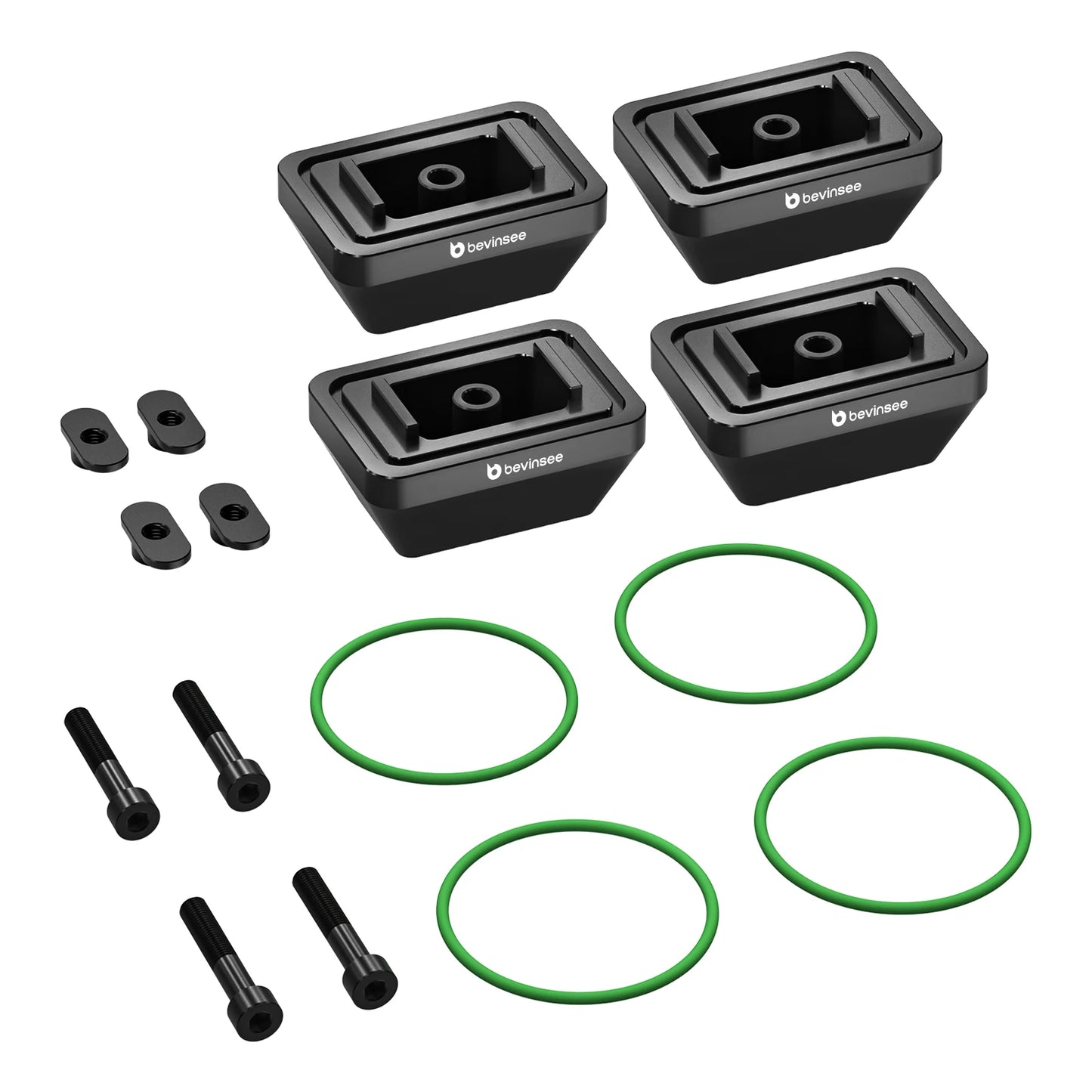BEVINSEE Aluminum Jack Pad Set for BMW F30 F31 F32 F33 F80 F82 F83 E90 E92 E93 F20 F21 F22 F23, Replace 51717164761/51717169981