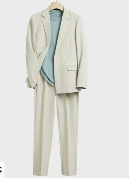 Trendy Korean Style Men Blazer Suit Set Loose Casual Spring Autumn New Cool Stylish Outfit