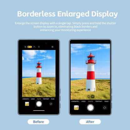 Magnetic Phone Vlog Selfie Monitor Screen, Wireless Back Camera Monitor for Live Streaming & Video Recording, iPhone & Android