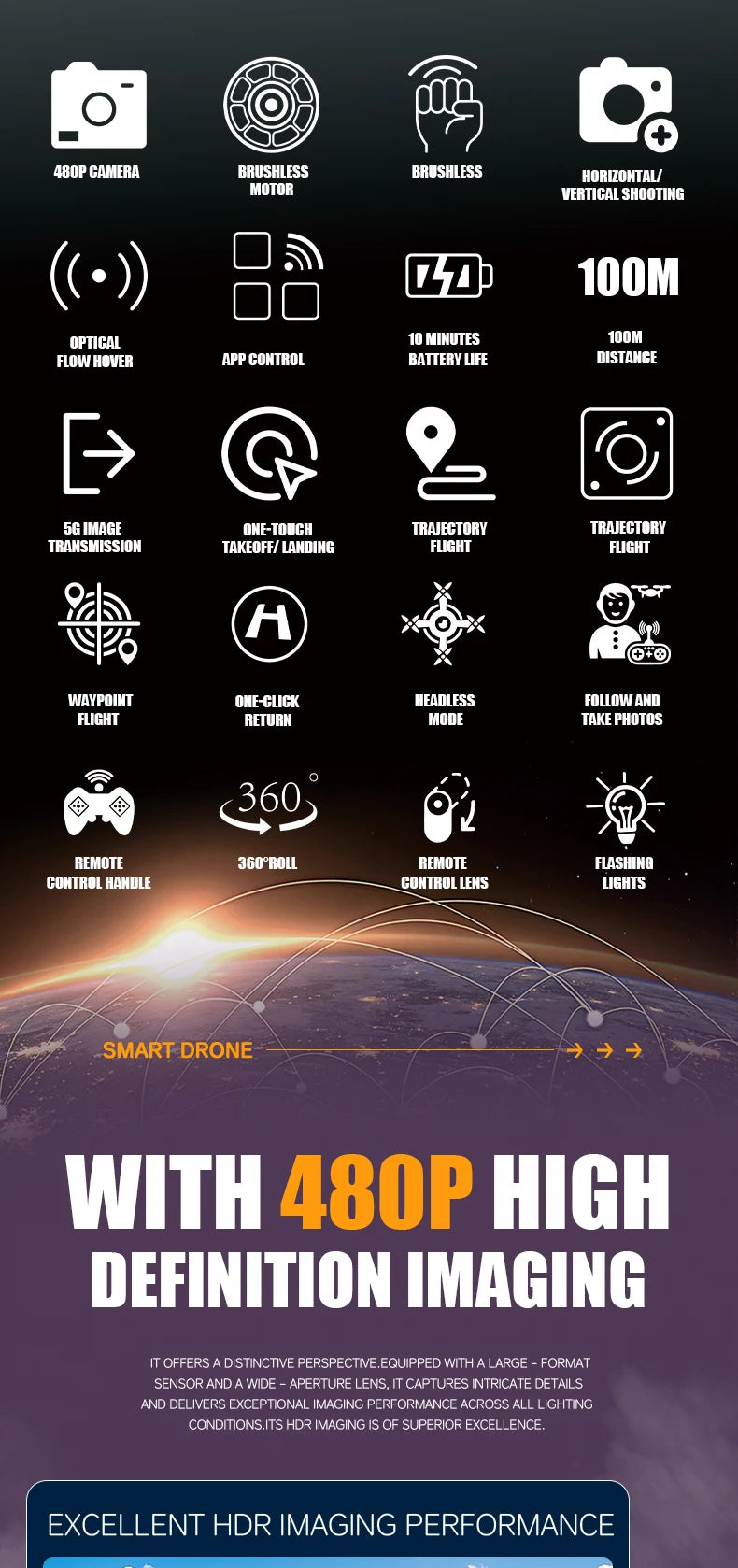 M5 Drone Professional 8K GPS Three Camera 360° Obstacle Avoidance Photography Optical Flow Positioning Brushless Quadcopte Gifts