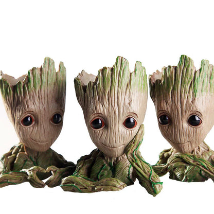 Groot Flower Home Decoration Vases Multifunction Groot Flower Pot Ornaments Arrangement Action Character Figurine Pen Holder