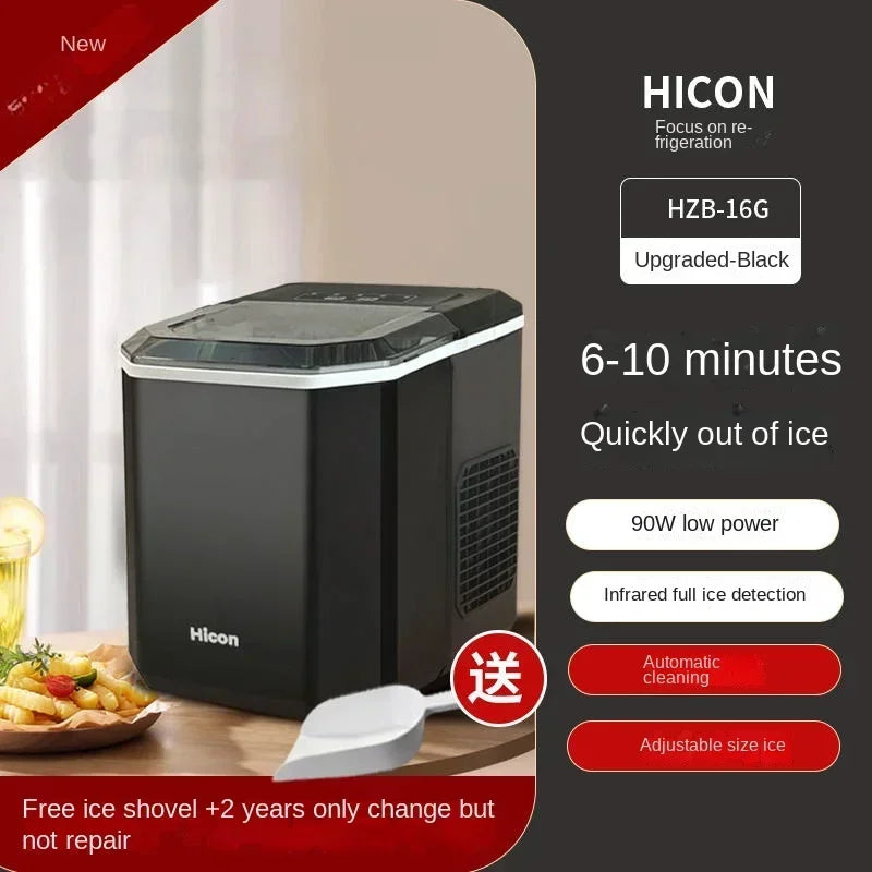 220V HICON Ice Machine Energy-efficient Ice Machine for Household, Dormitory and Outdoor Use DC