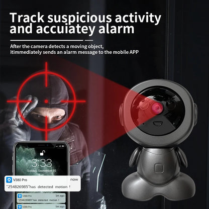 8MP Wifi Surveillance Robot Camera PTZ Security Baby Monitor Two Way Audio Color Night Vision AI Smart Tracking Home IP Cameras