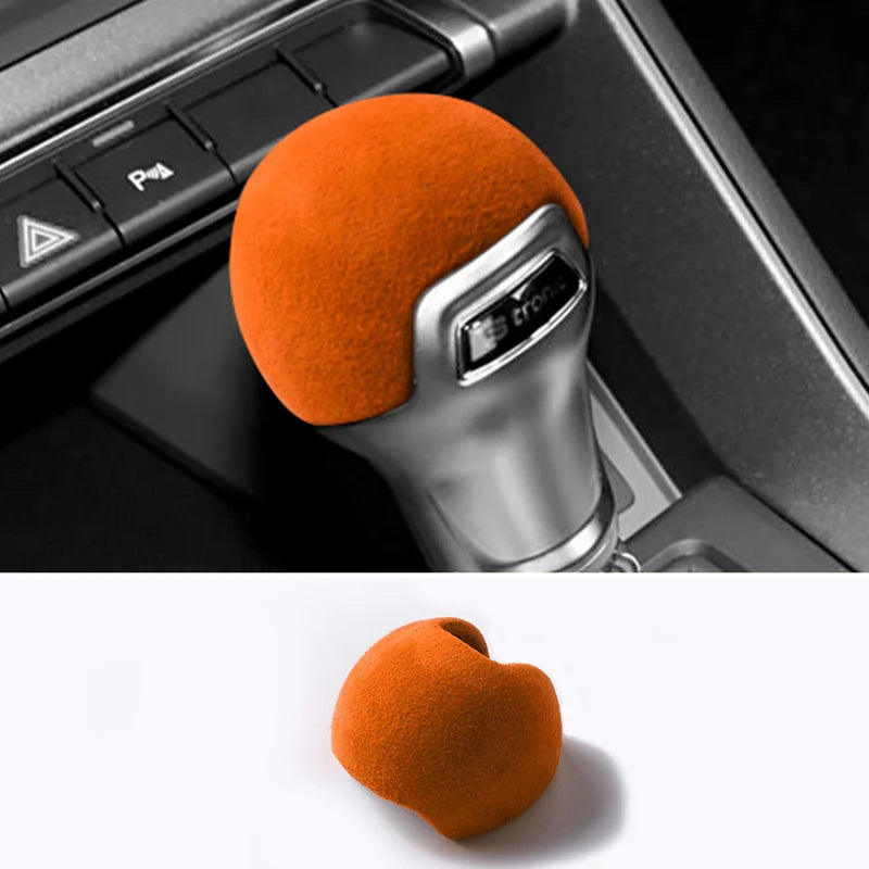 For Audi A3 Q2L S3 TT Sport Gear Shift Knob Boot Cover Trim Sticker Made of Alcantara Car Premium Interior Tuning Accessories