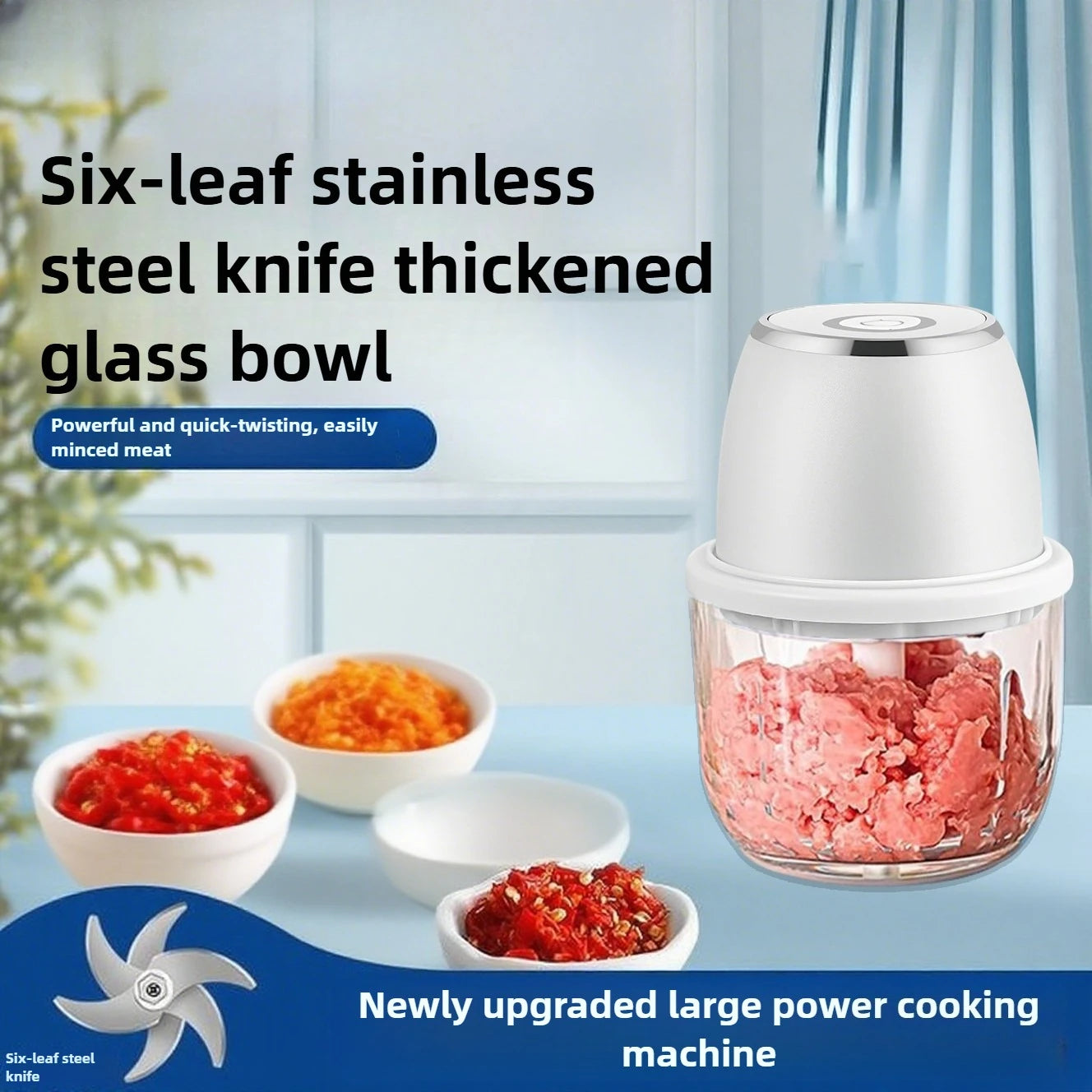 TINSOL New 350ml Electric Food Chopper Meat Grinder Garlic Press USB Multi-Function Vegetable Slicer Blender Kitchen Mixer