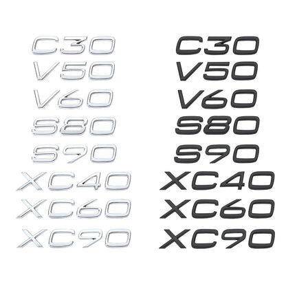 3d Black Car Trunk Letters For Volvo C30 V40 V50 V60 V90 S40 S60 S80 S90 XC40 XC60 XC90 Emblem Logo Badge Sticker Accessories