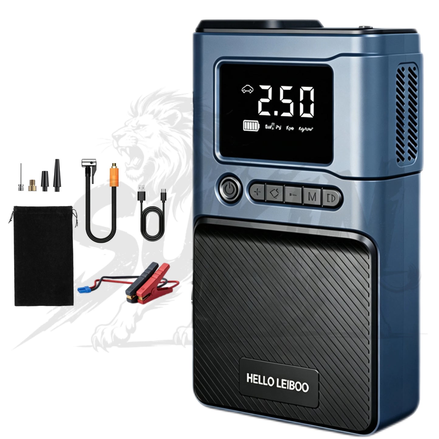 SUKIN Smart Edition Jump Starter Power Bank With Air Pump 12V 2000A Portable Booster Jump Starter With LED Lights Vehicle tools
