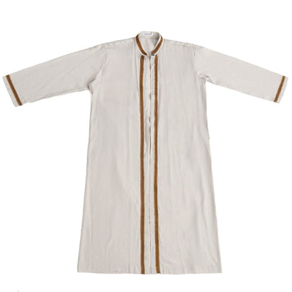 TH830 Men's Muslim Middle Eastern Men Long Sleeves Embroidery Cardigan Robe  Jubba Thobe