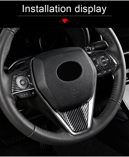 For Toyota Camry XV70 70 2018 2019 2020 2021 2022 2023 ABS Car Steering Wheel Button Panel Trim Cover Decorative Sticker