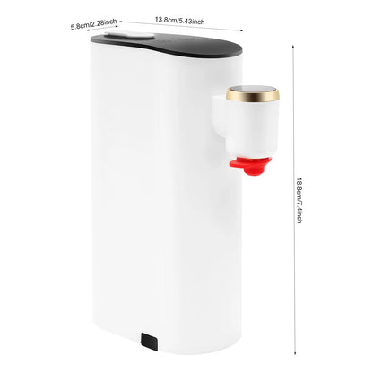 White Instant Hot Water Dispenser 5 Temperature Settings 1500W LED Display Portable Water Warmer 3 Usage Modes Countertop Baby Bottle Warmer Formula Maker Mineral Bottled Water Dispenser US Three pin Plug
