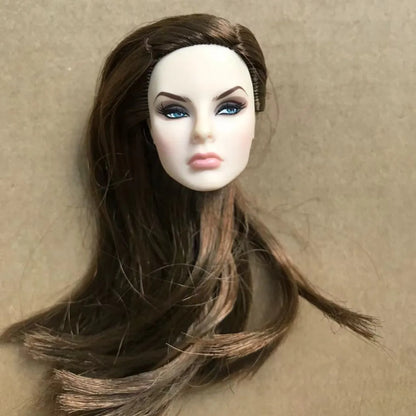 FR Rare Face Doll Heads White Brown Beige Skin Doll Figures Collection Doll Accessories Heads