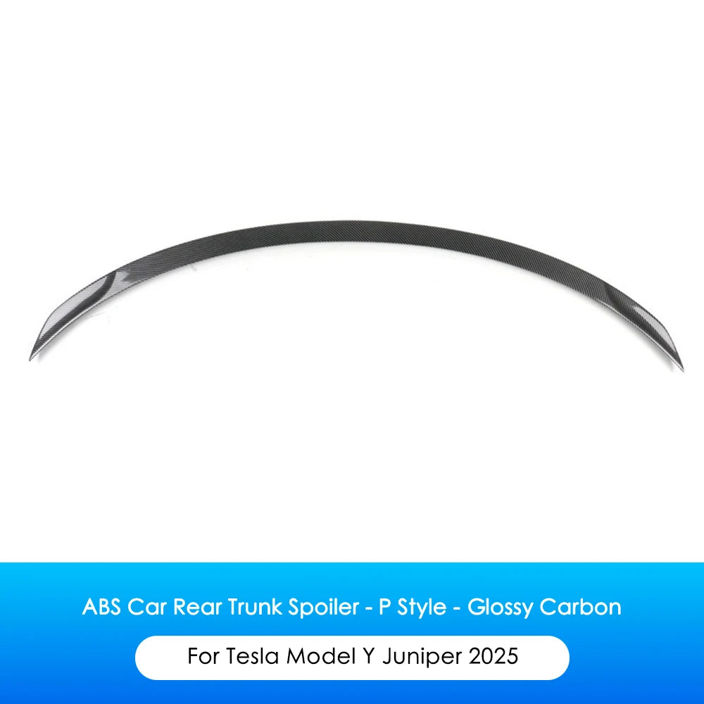 ABS Carbon Fiber Spoiler For Tesla Model Y Juniper 2025 Rear Trunk Wing Lid Spoiler Original Modified Car Exterior Accessories