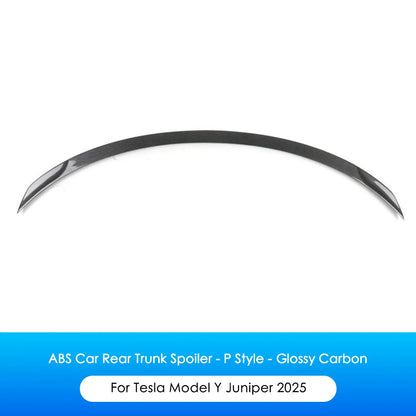 ABS Carbon Fiber Spoiler For Tesla Model Y Juniper 2025 Rear Trunk Wing Lid Spoiler Original Modified Car Exterior Accessories
