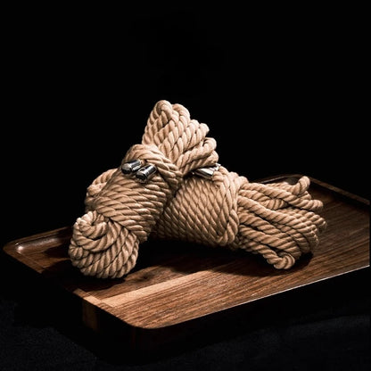 10m Shibari Bondage Rope,Soft Jute for Japanese Rope Art,Skin-Friendly for Beginners,Natural Color Skin-Safe Jute Couples Play