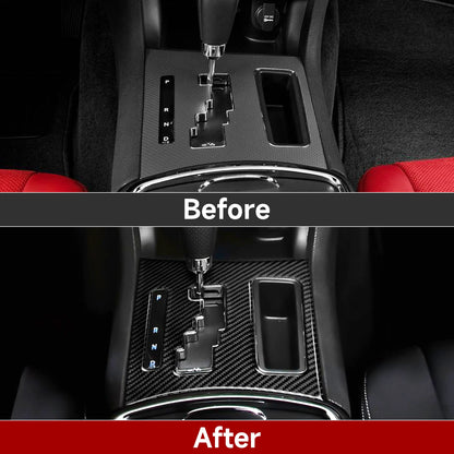 For Chrysler 300 (2011-2014) Car Center Console Gear Shift Panel Steering Wheel Cover Carbon Fiber Interior Sticker Accessories