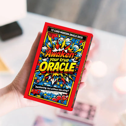 72Pcs, Awaken Your True Oracle Cards Set, Modern Pop Art Design, Self-Reflection & Emotional Insight Tools