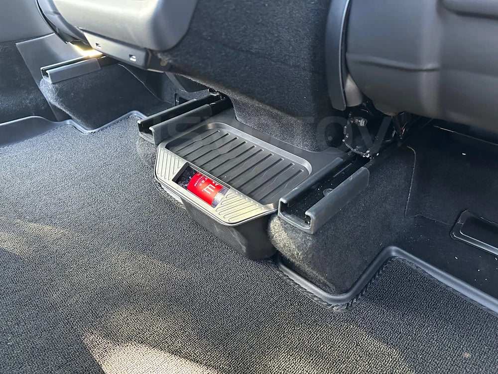 Rear Center Console Organizer for Tesla Model Y Juniper 2025 2026 Trash Can 2nd Row Under Floor Storage Box Bin Mat Accessories