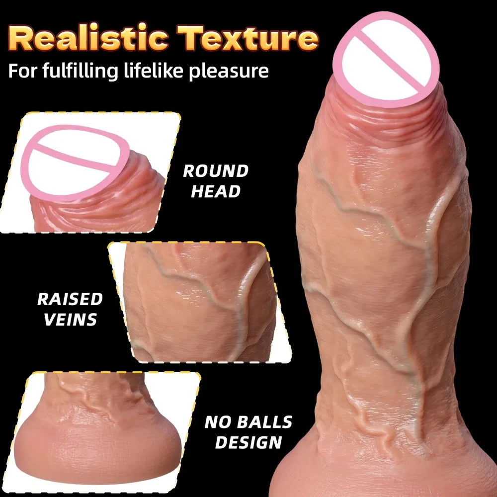 Realistic Anal Silicone Dildo Soft Huge Penis Suction Cup Vagina Adult Masturbator Cock Big Dick Butt Plug Sex Toys For Woman18+