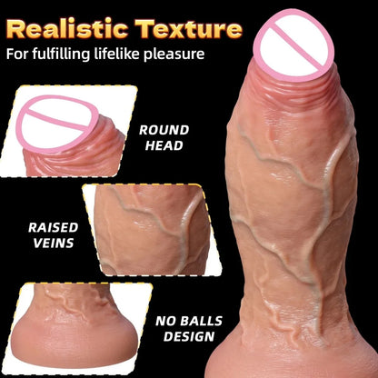 Realistic Anal Silicone Dildo Soft Huge Penis Suction Cup Vagina Adult Masturbator Cock Big Dick Butt Plug Sex Toys For Woman18+