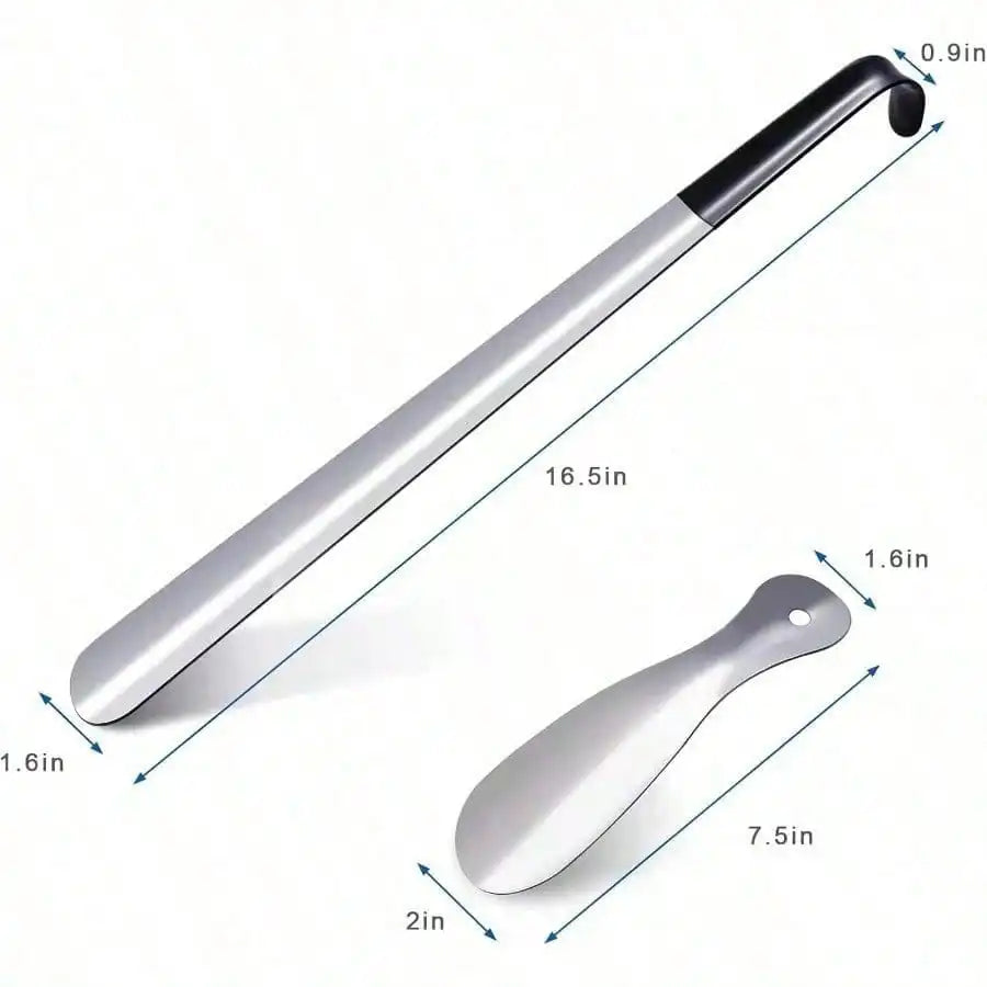 1-Pc Durable Metal Shoe Horn - 16.5 Inch Length for Easy Slip-On, Great Stocking Stuffer for Men & Women (2025)