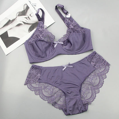2024 New Sexy 34/75 36/80 38/85 40/90 42/95 44/100 BCDE Bras Set For Women Push Up Underwear Lace Bow Ladies Lingerie