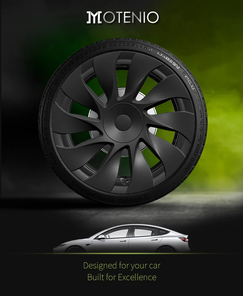 4PCS for Tesla 2026 Model 3 Standard 18 Hub Caps, Full Rim Covers Replacement Wheel Cover Accessories for Standard Edition