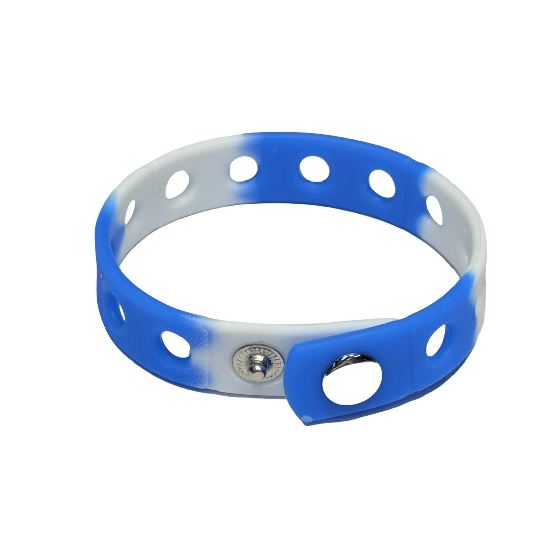 1/12/50/100PCS 21cm Silicone Flexible Holes Fit Shoe Charms Wrist Band Bracelet Sports Casual Bangle For Watches Decorations