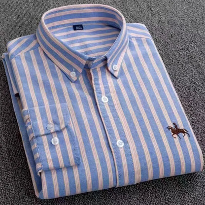 Plus Size 6XL 100% Cotton Long-Sleeve Shirts for Men Oxford Slim Fit Formal Shirt Without Pocket White Office Elegant Clothes