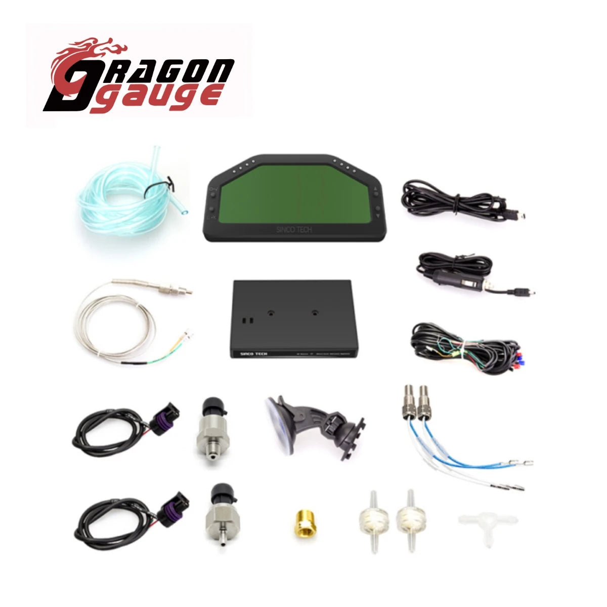 Rally Race Dash Panels 9 in 1 Gauge LCD Display Sensor Kit Multi-Function Race Dashboard Bluetooth Connection DO904