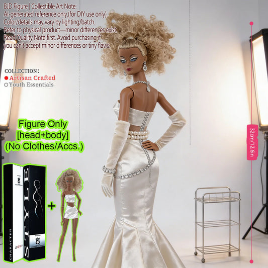 12 Inch 1/6 MJD BJD Fashion Supermodel Ball Joint Figure Exquisite Makeup Smooth Skin Display Toy No Clothes