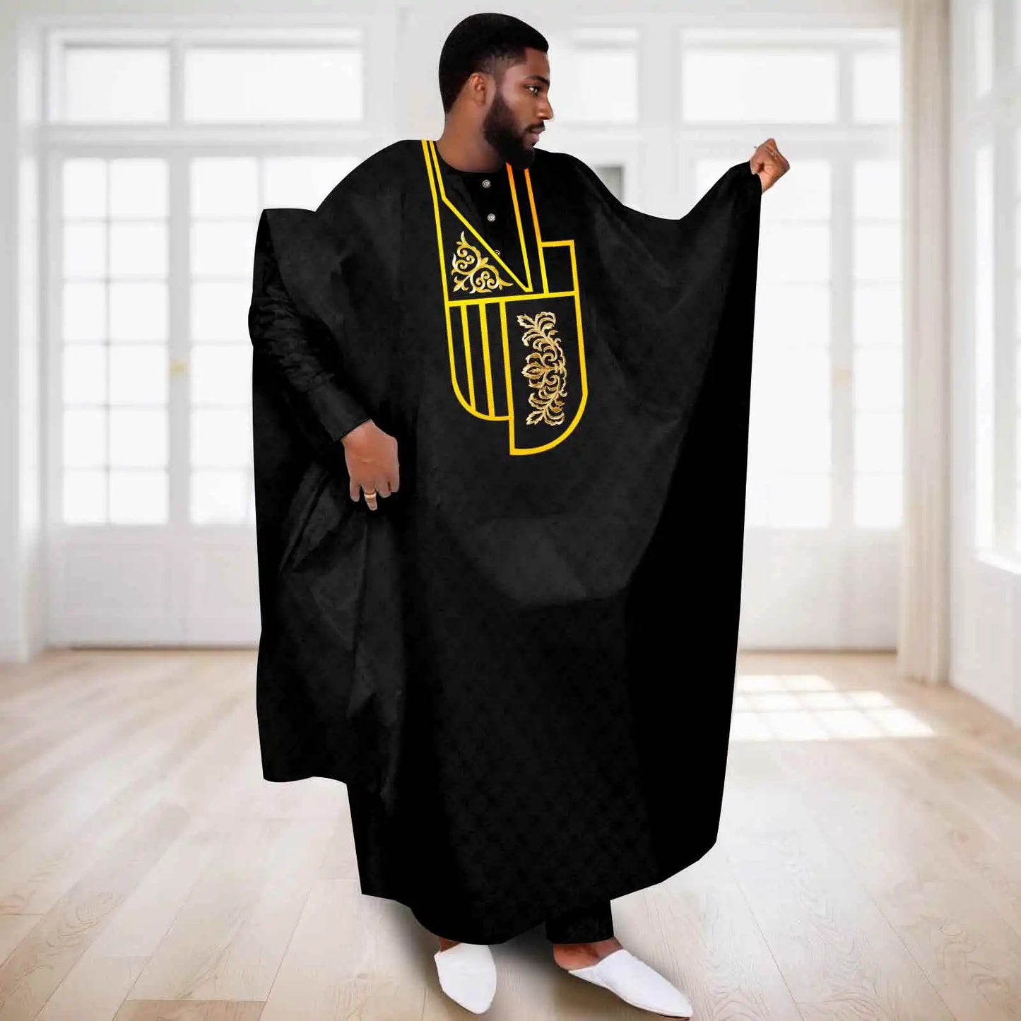 APTX African Clothes for Men Muslim Robe White Tradition Wedding Party Suit Shirt Pants 3 Pcs Set Dashiki Agbada Ramada 2516047