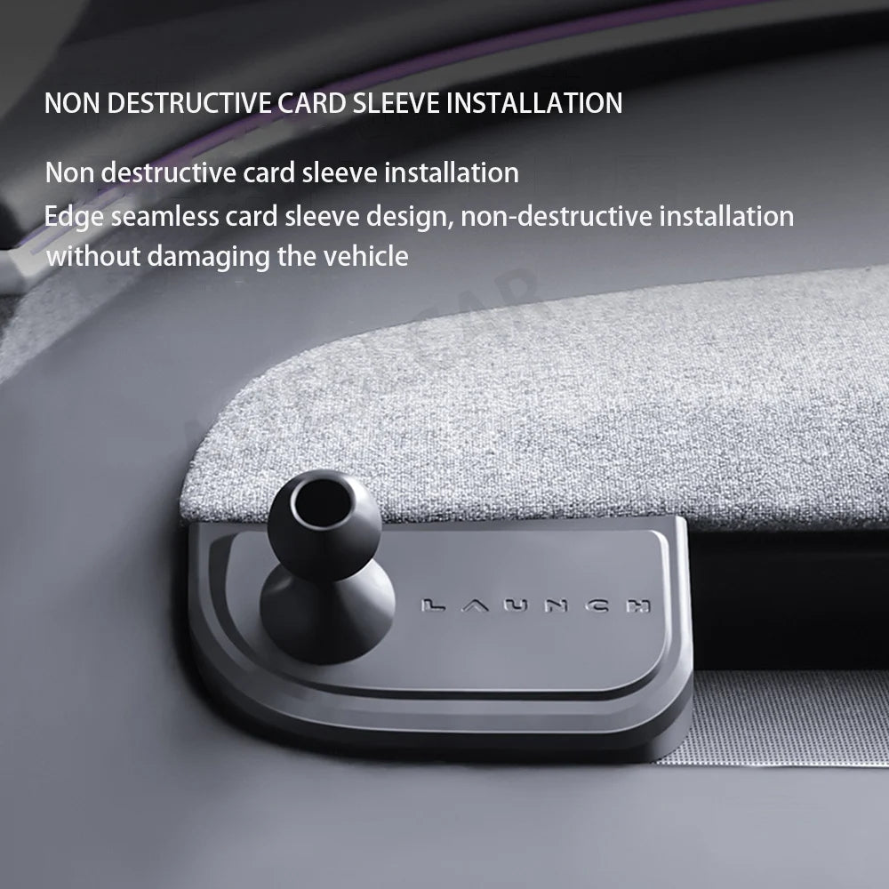 Base Magnetic Phone Holder For Tesla Model YL/Y Juniper 2025 Model 3 Highland 2024 + ABS Rotatable Bracket Non-Shaking Car Mount