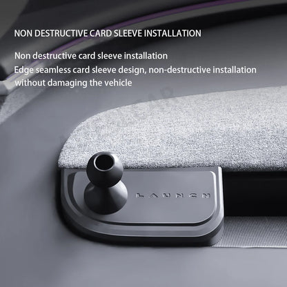 Base Magnetic Phone Holder For Tesla Model YL/Y Juniper 2025 Model 3 Highland 2024 + ABS Rotatable Bracket Non-Shaking Car Mount
