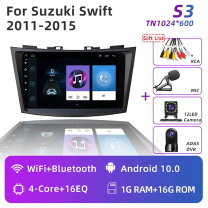 JUNDOF 9" CarPlay 2DIN Android Auto Car Radio Stereo For Suzuki Swift 2011 2012 2013 2014 2015 2016GPS Multimedia Video Player