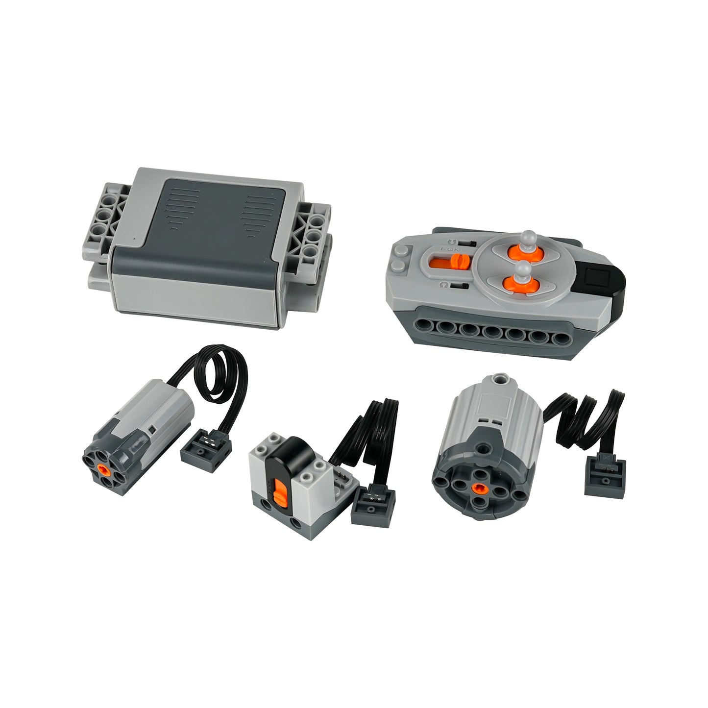 MOC Power Functions Part Building Blocks Train Track Motor Battery Box Infrared Remote Control Receiver M-motor for Legoeds