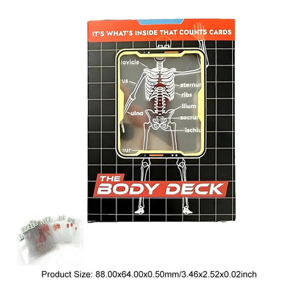 1-3PCS Human Anatomy Poker Cards The Body Deck Skeleton Playing Cards Waterproof Plastic Playing Cards Fun Halloween Board Game