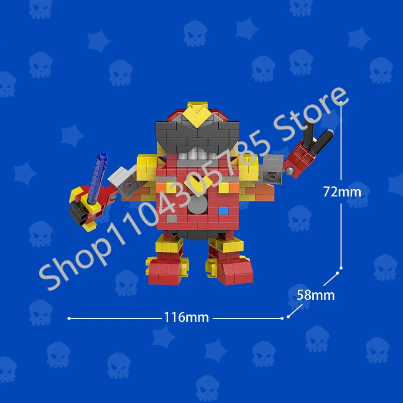 Mini Anime Brawl Stars Figures Pack Fashion Original Decorations Cartoon Heroes Model Dolls Boys Christmas Gifts Collectible