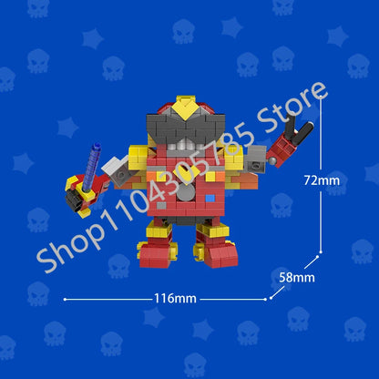 Mini Anime Brawl Stars Figures Pack Fashion Original Decorations Cartoon Heroes Model Dolls Boys Christmas Gifts Collectible