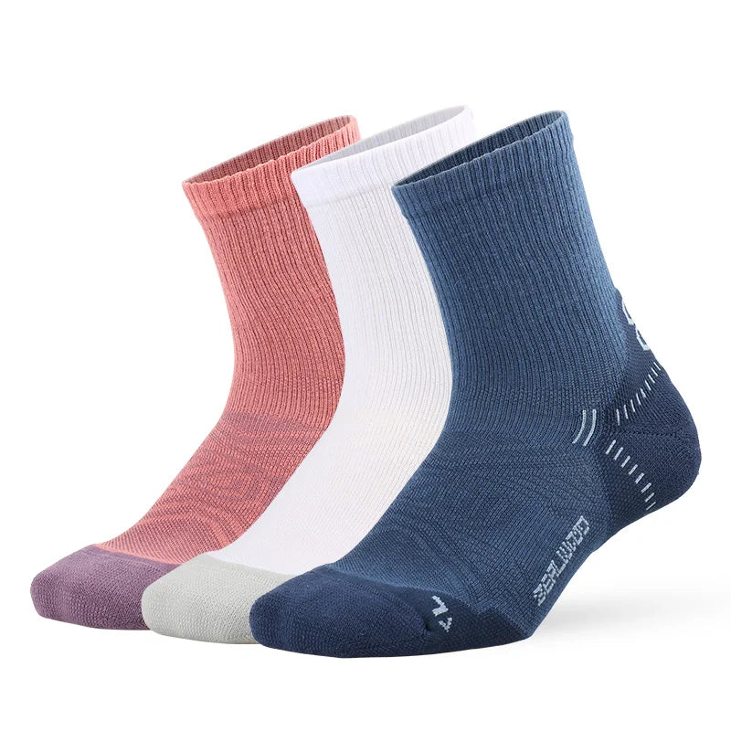 ZEALWOOD Running Cotton Socks Men's Women's Breathable Cushion No Show/Ankle/Crew Antibacterial Moisture Wicking Socks 3 Pairs