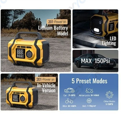 CEYYOR Emergency Power Supply for Car Jump Starter Portable Air Compressor Vacuum Cleaner High Capacity 20000mAh for Auto,Truck