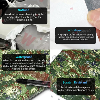 Desert Pattern Vinyl Paper for Car Wraps Desert Camo Wrap Supplies Car Film Covering Motorcycle Stickers Wrapping Tools Adhesive