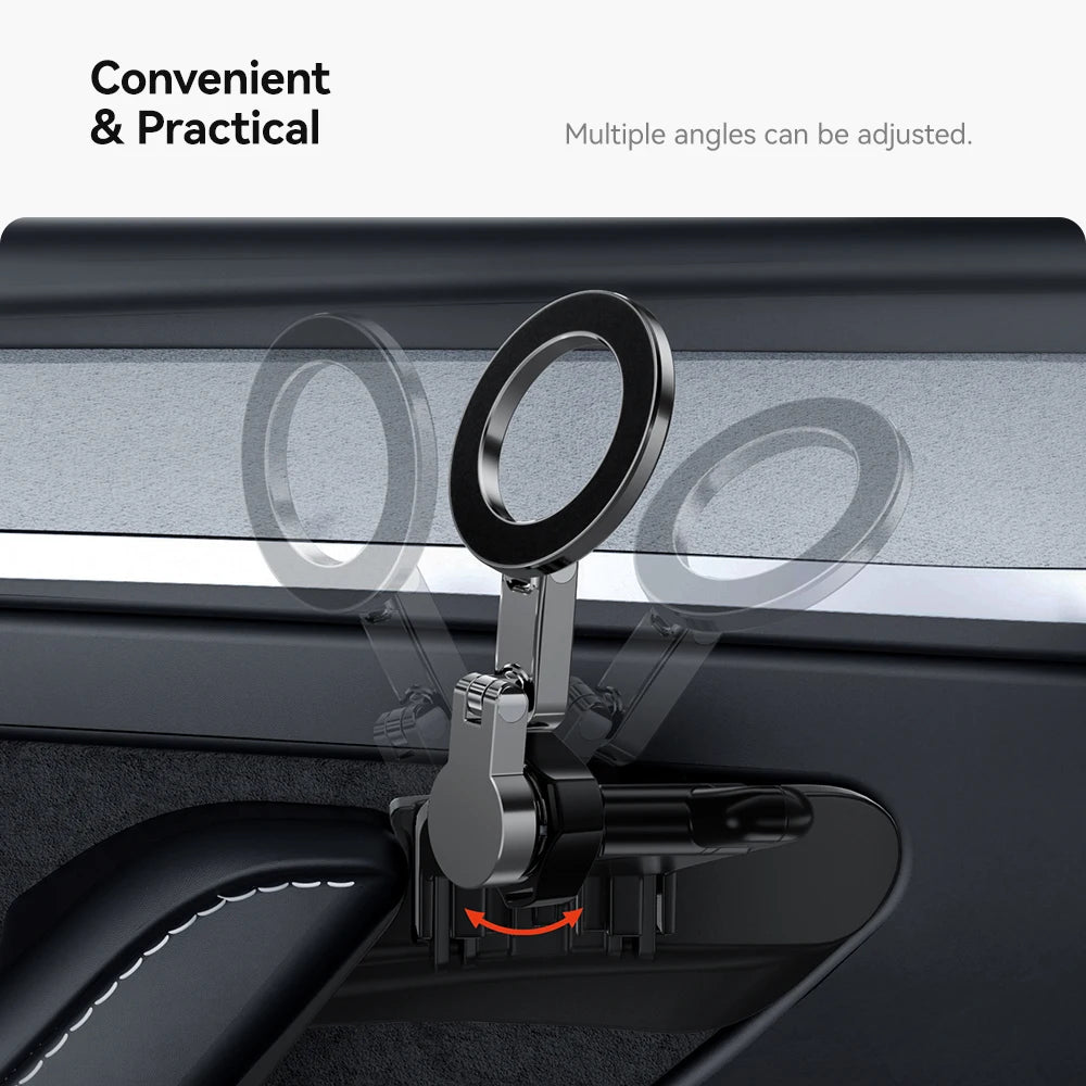 YZ For Tesla Model 3 Y Highland Juniper Door Handle Magnetic Car Phone Holder 360 Degree Rotation Metal Car Mount for All Phones