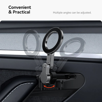 YZ For Tesla Model 3 Y Highland Juniper Door Handle Magnetic Car Phone Holder 360 Degree Rotation Metal Car Mount for All Phones