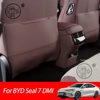 For BYD Seal 7 DMI SEAL 07 DMI 2025 2026 Car Seat Back Anti Kick Pad Interior Anti Dirty Leather Protector pad Car Accessories
