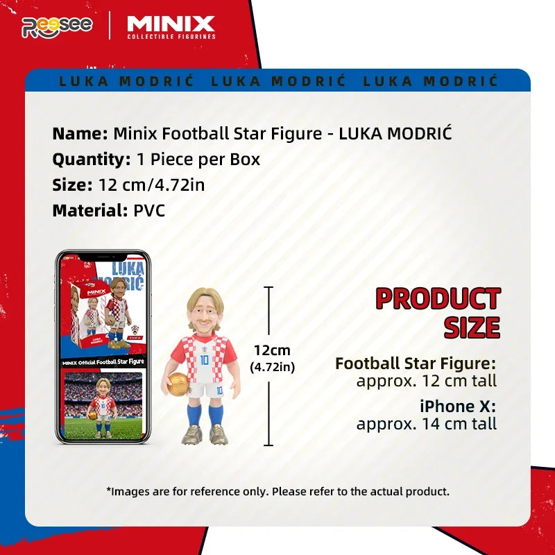 Luka Modrić Action Figure 12cm Croatia National Team Soccer Star MINIX Official Collectible Doll Football Fan Gift