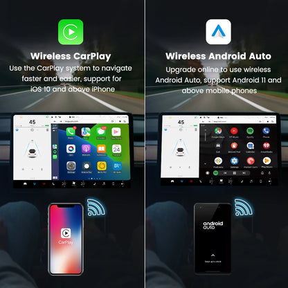 CarlinKit USB Adapter Wireless Android Auto CarPlay 2-In-1 Smart Box For Tesla Model 3 Model Y 2.4G&5Ghz WiFi BLE Auto Connect