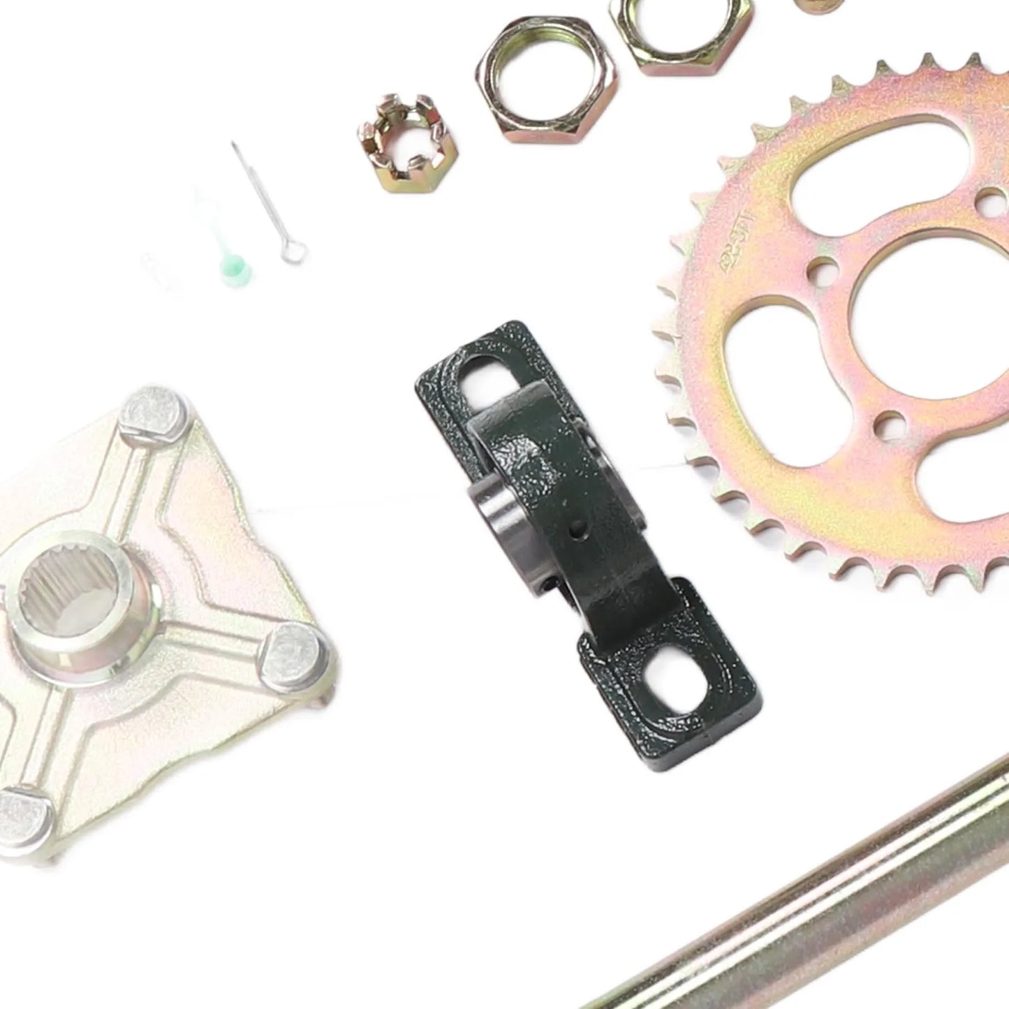 Heavy Duty 740mm Go Kart Rear Axle Kit with 37T Sprocket & Brake Disc for 50-150CC DIY ATVs Quads Drift Trikes
