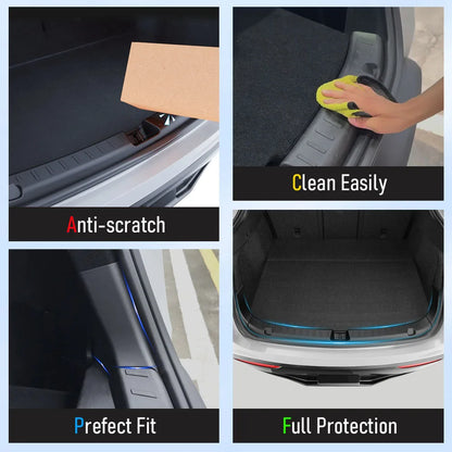 For Tesla Model Y Juniper 2025 2026 Trunk Threshold Strip TPE Mats Sill Guard Rear Cargo Kick Pad Protector Interior Accessories