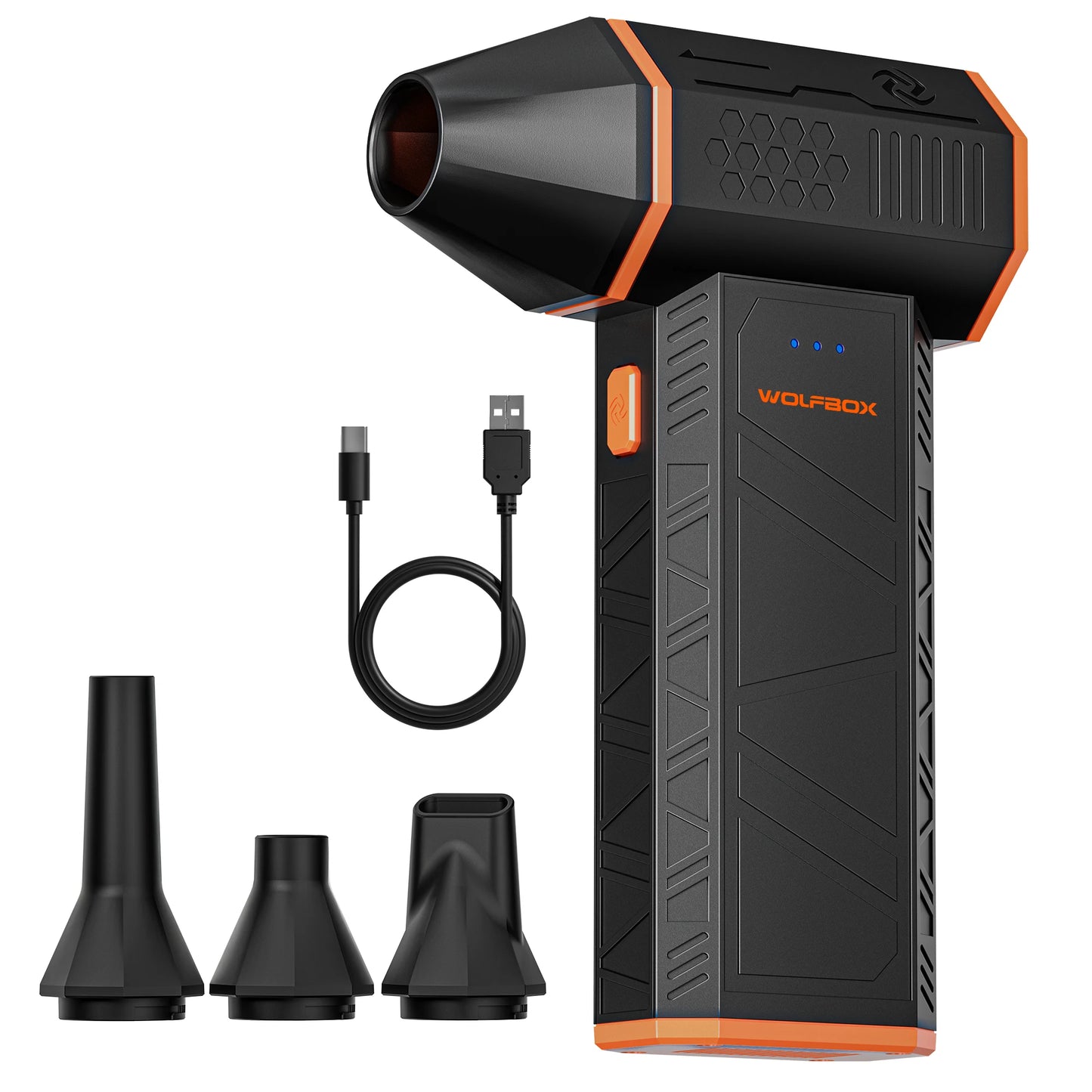 WOLFBOX MF50 Electric Wireless Air Duster Air Blower-110000RPM Portable Fan 3-Gear Brushless Motor for Car/PC/Home/Outdoor